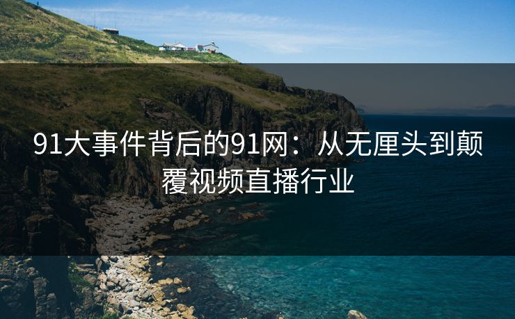 91大事件背后的91网：从无厘头到颠覆视频直播行业